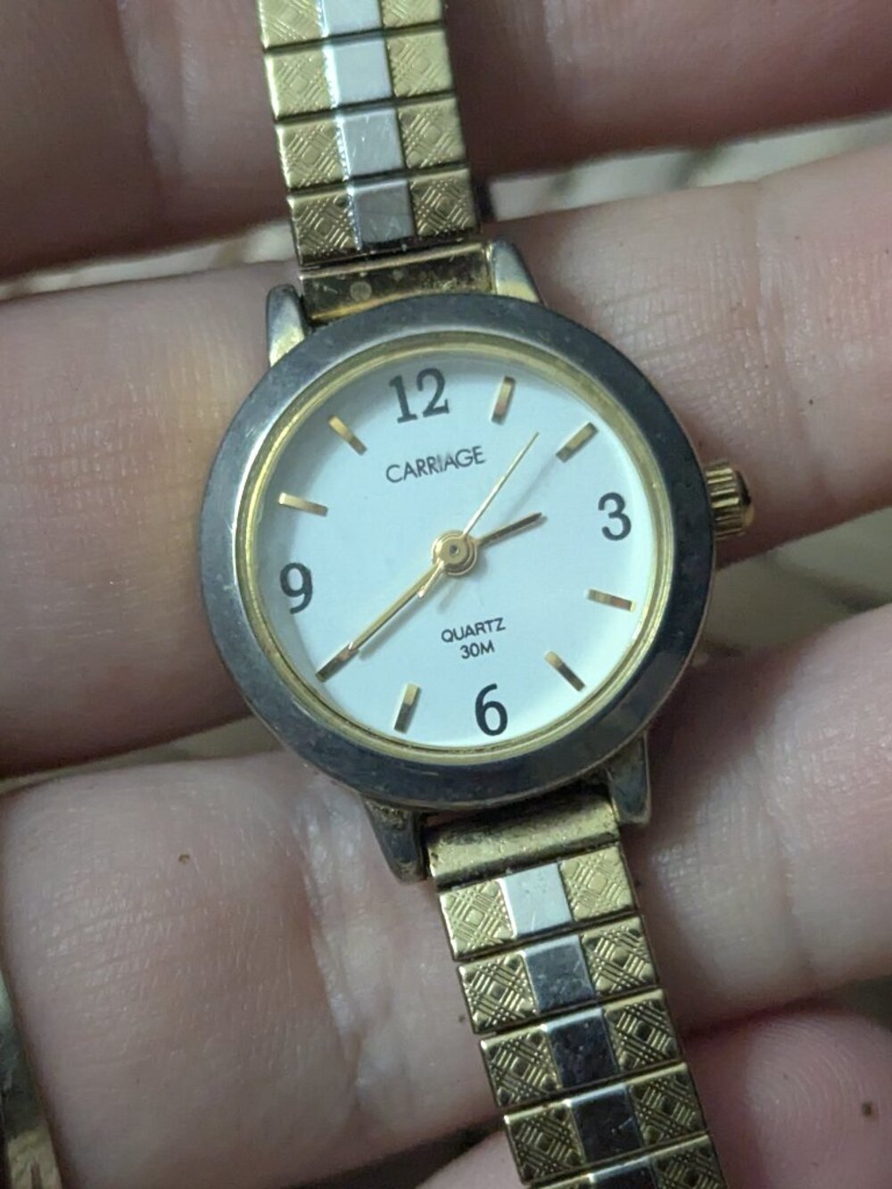 Women's 22mm two Tone Carriage by Timex Watch, WR 30M